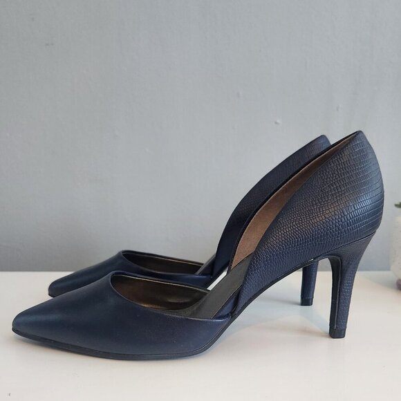 Bandolino Grenow Navy Blue Pumps Heels Size 7.5 - Picture 1 of 7